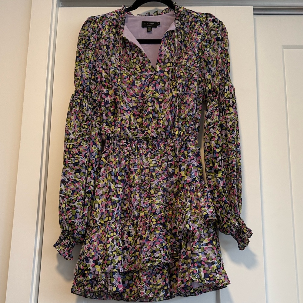 Ted Baker London Dress - Purple and Green Pattern